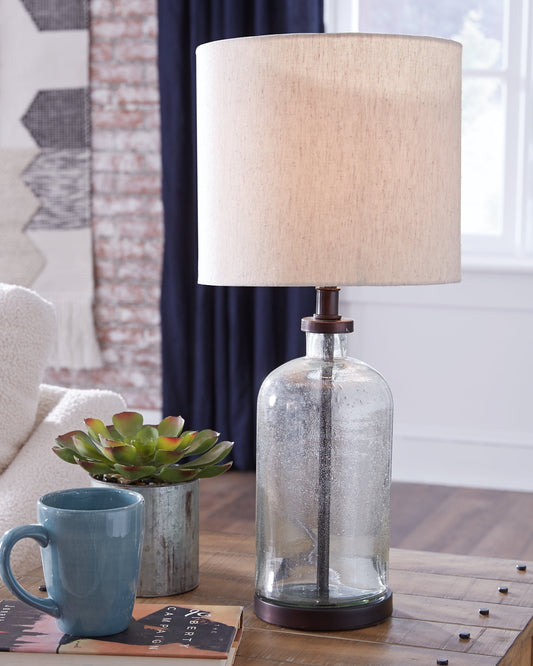 Ashley Express - Bandile Glass Table Lamp (1/CN) at Towne & Country Furniture (AL) furniture, home furniture, home decor, sofa, bedding