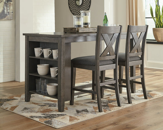 Ashley Express - Caitbrook Counter Height Dining Table and 2 Barstools at Towne & Country Furniture (AL) furniture, home furniture, home decor, sofa, bedding