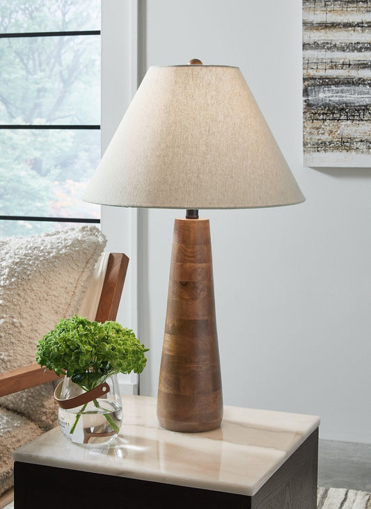 Ashley Express - Danset Wood Table Lamp (1/CN) at Towne & Country Furniture (AL) furniture, home furniture, home decor, sofa, bedding