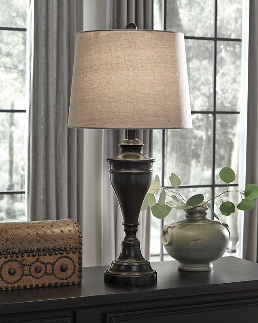 Ashley Express - Darlita Metal Table Lamp (2/CN) at Towne & Country Furniture (AL) furniture, home furniture, home decor, sofa, bedding