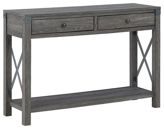 Ashley Express - Freedan Console Sofa Table at Towne & Country Furniture (AL) furniture, home furniture, home decor, sofa, bedding