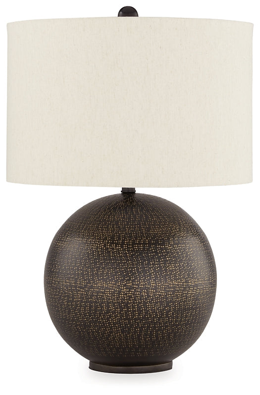 Ashley Express - Hambell Metal Table Lamp (1/CN) at Towne & Country Furniture (AL) furniture, home furniture, home decor, sofa, bedding