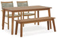 Ashley Express - Janiyah Outdoor Dining Table and 2 Chairs and Bench at Towne & Country Furniture (AL) furniture, home furniture, home decor, sofa, bedding