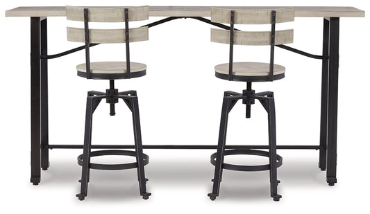 Ashley Express - Karisslyn Counter Height Dining Table and 2 Barstools at Towne & Country Furniture (AL) furniture, home furniture, home decor, sofa, bedding
