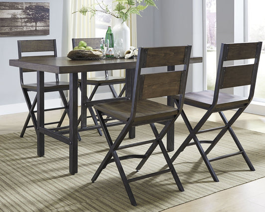 Ashley Express - Kavara Counter Height Dining Table and 4 Barstools at Towne & Country Furniture (AL) furniture, home furniture, home decor, sofa, bedding