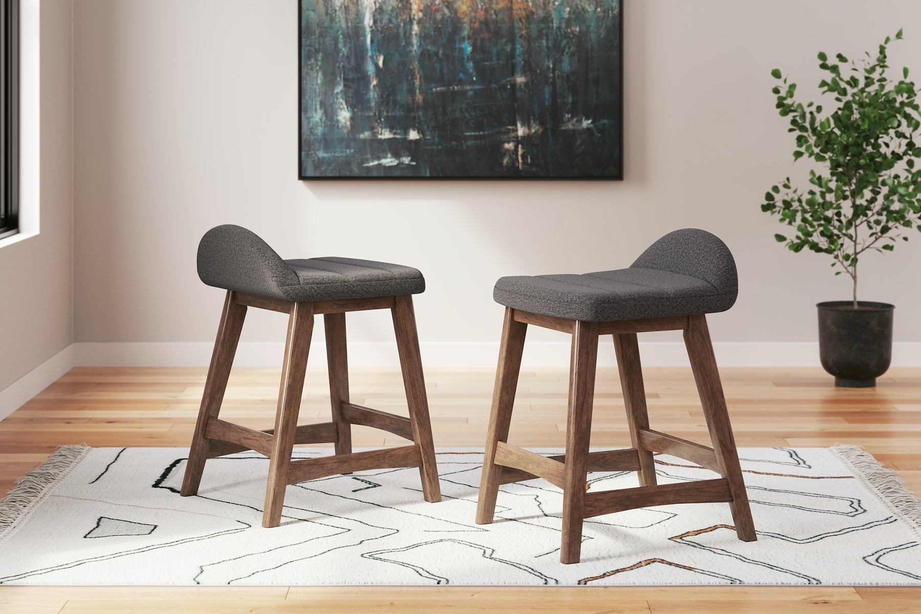 Ashley Express - Lyncott Upholstered Barstool (2/CN) at Towne & Country Furniture (AL) furniture, home furniture, home decor, sofa, bedding