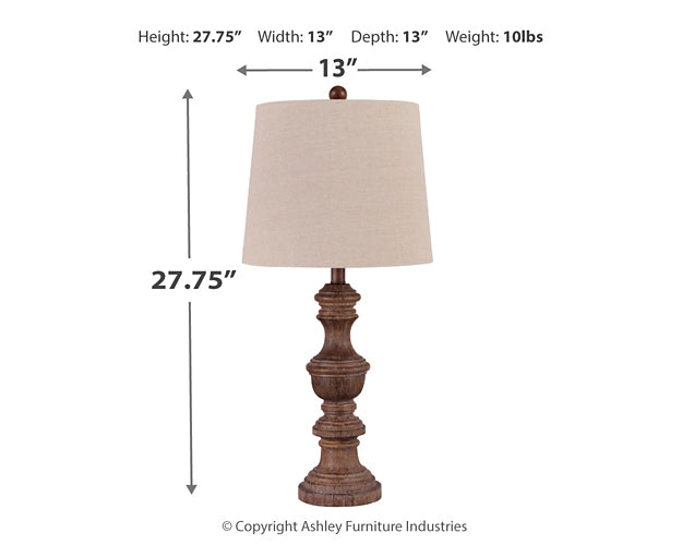 Ashley Express - Magaly Poly Table Lamp (2/CN) at Towne & Country Furniture (AL) furniture, home furniture, home decor, sofa, bedding