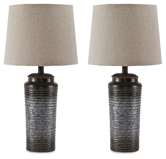 Ashley Express - Norbert Metal Table Lamp (2/CN) at Towne & Country Furniture (AL) furniture, home furniture, home decor, sofa, bedding