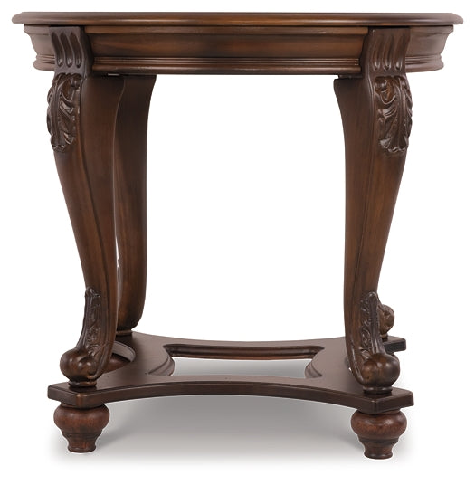 Ashley Express - Norcastle Round End Table at Towne & Country Furniture (AL) furniture, home furniture, home decor, sofa, bedding