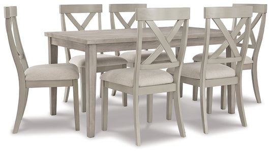 Ashley Express - Parellen Dining Table and 6 Chairs at Towne & Country Furniture (AL) furniture, home furniture, home decor, sofa, bedding