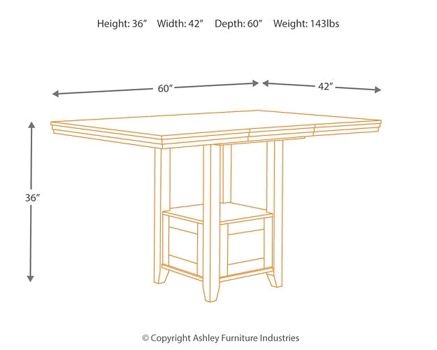 Ashley Express - Ralene RECT DRM Counter EXT Table at Towne & Country Furniture (AL) furniture, home furniture, home decor, sofa, bedding