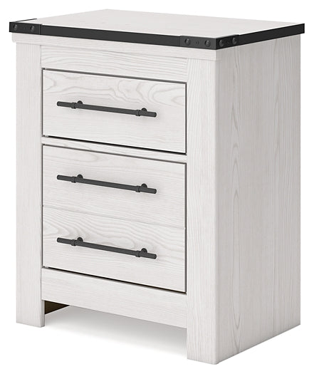 Ashley Express - Schoenberg Two Drawer Night Stand at Towne & Country Furniture (AL) furniture, home furniture, home decor, sofa, bedding
