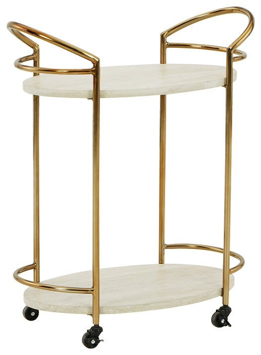 Ashley Express - Tarica Bar Cart at Towne & Country Furniture (AL) furniture, home furniture, home decor, sofa, bedding