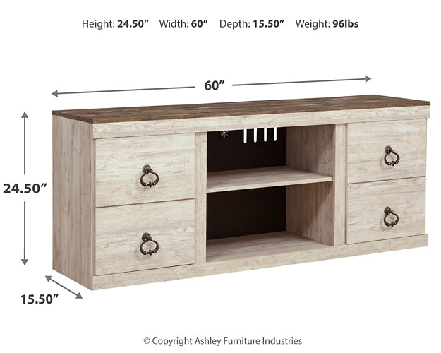 Ashley Express - Willowton LG TV Stand w/Fireplace Option at Towne & Country Furniture (AL) furniture, home furniture, home decor, sofa, bedding