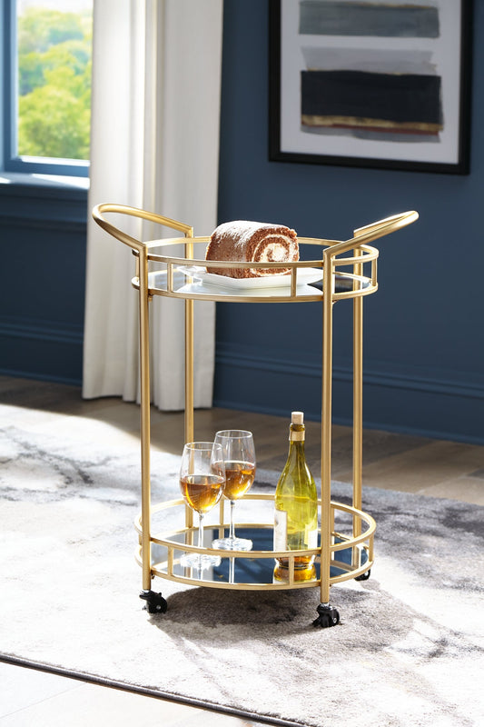 Ashley Express - Wynora Bar Cart at Towne & Country Furniture (AL) furniture, home furniture, home decor, sofa, bedding