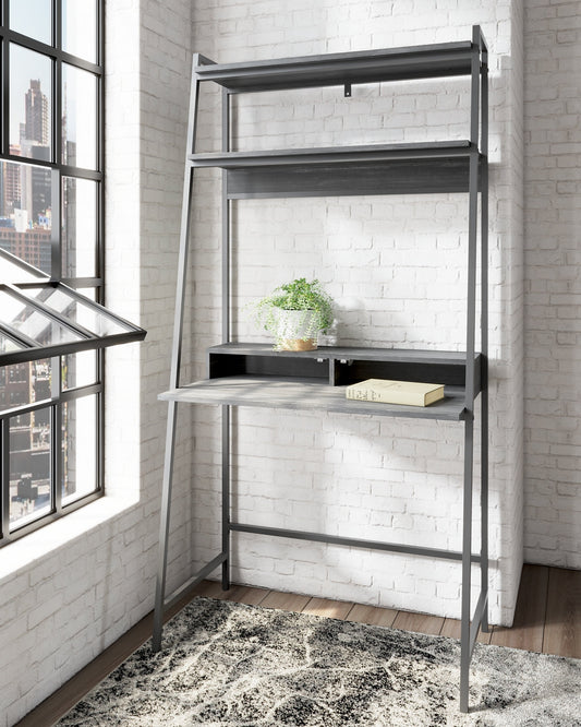 Ashley Express - Yarlow Home Office Desk and Shelf at Towne & Country Furniture (AL) furniture, home furniture, home decor, sofa, bedding