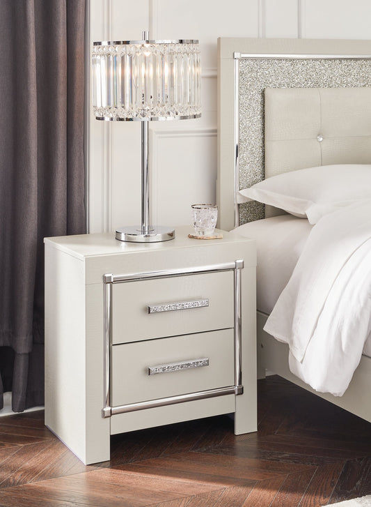 Ashley Express - Zyniden Two Drawer Night Stand at Towne & Country Furniture (AL) furniture, home furniture, home decor, sofa, bedding