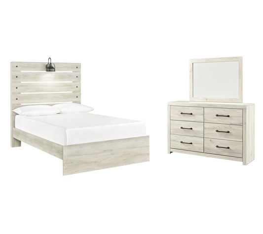 Cambeck Full Panel Bed with Mirrored Dresser at Towne & Country Furniture (AL) furniture, home furniture, home decor, sofa, bedding