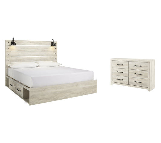 Cambeck King Panel Bed with 4 Storage Drawers with Dresser at Towne & Country Furniture (AL) furniture, home furniture, home decor, sofa, bedding