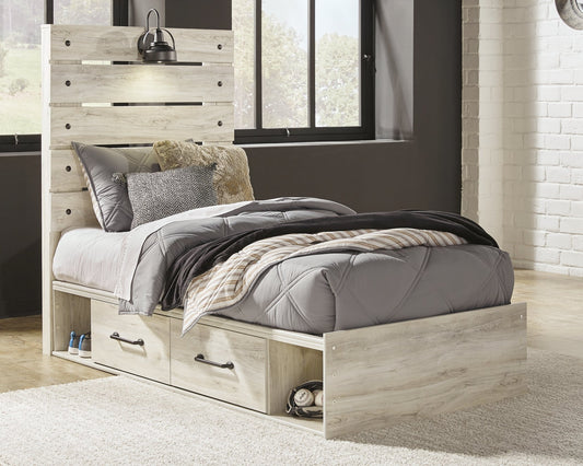 Cambeck Twin Panel Bed with 4 Storage Drawers with Mirrored Dresser at Towne & Country Furniture (AL) furniture, home furniture, home decor, sofa, bedding