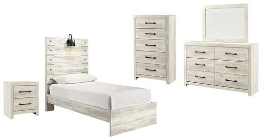 Cambeck Twin Panel Bed with Mirrored Dresser, Chest and Nightstand at Towne & Country Furniture (AL) furniture, home furniture, home decor, sofa, bedding