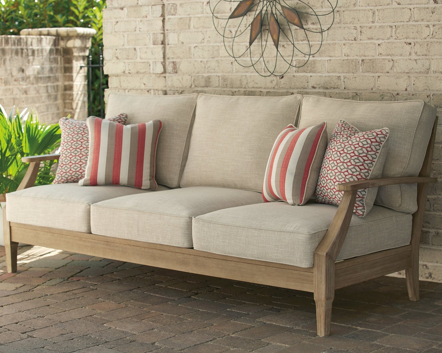Clare View Outdoor Sofa with Lounge Chair at Towne & Country Furniture (AL) furniture, home furniture, home decor, sofa, bedding