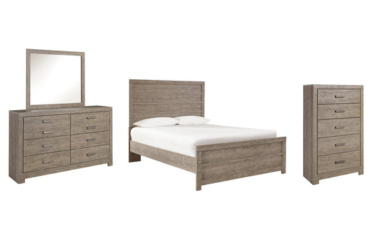 Culverbach Full Panel Bed with Mirrored Dresser and Chest at Towne & Country Furniture (AL) furniture, home furniture, home decor, sofa, bedding