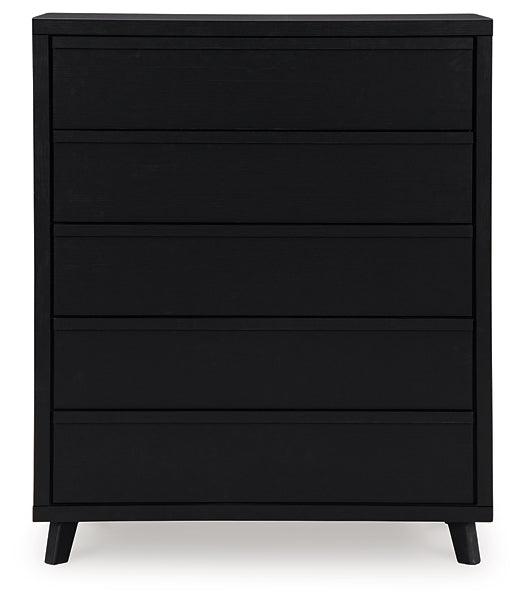 Danziar Five Drawer Wide Chest at Towne & Country Furniture (AL) furniture, home furniture, home decor, sofa, bedding