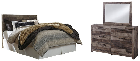 Derekson Queen/Full Panel Headboard with Mirrored Dresser at Towne & Country Furniture (AL) furniture, home furniture, home decor, sofa, bedding