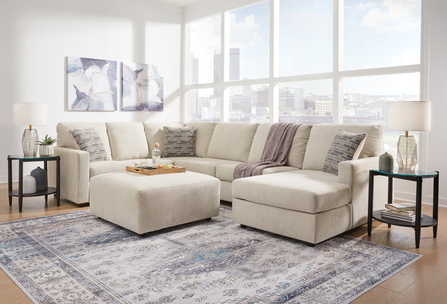 Edenfield 3-Piece Sectional with Ottoman at Towne & Country Furniture (AL) furniture, home furniture, home decor, sofa, bedding