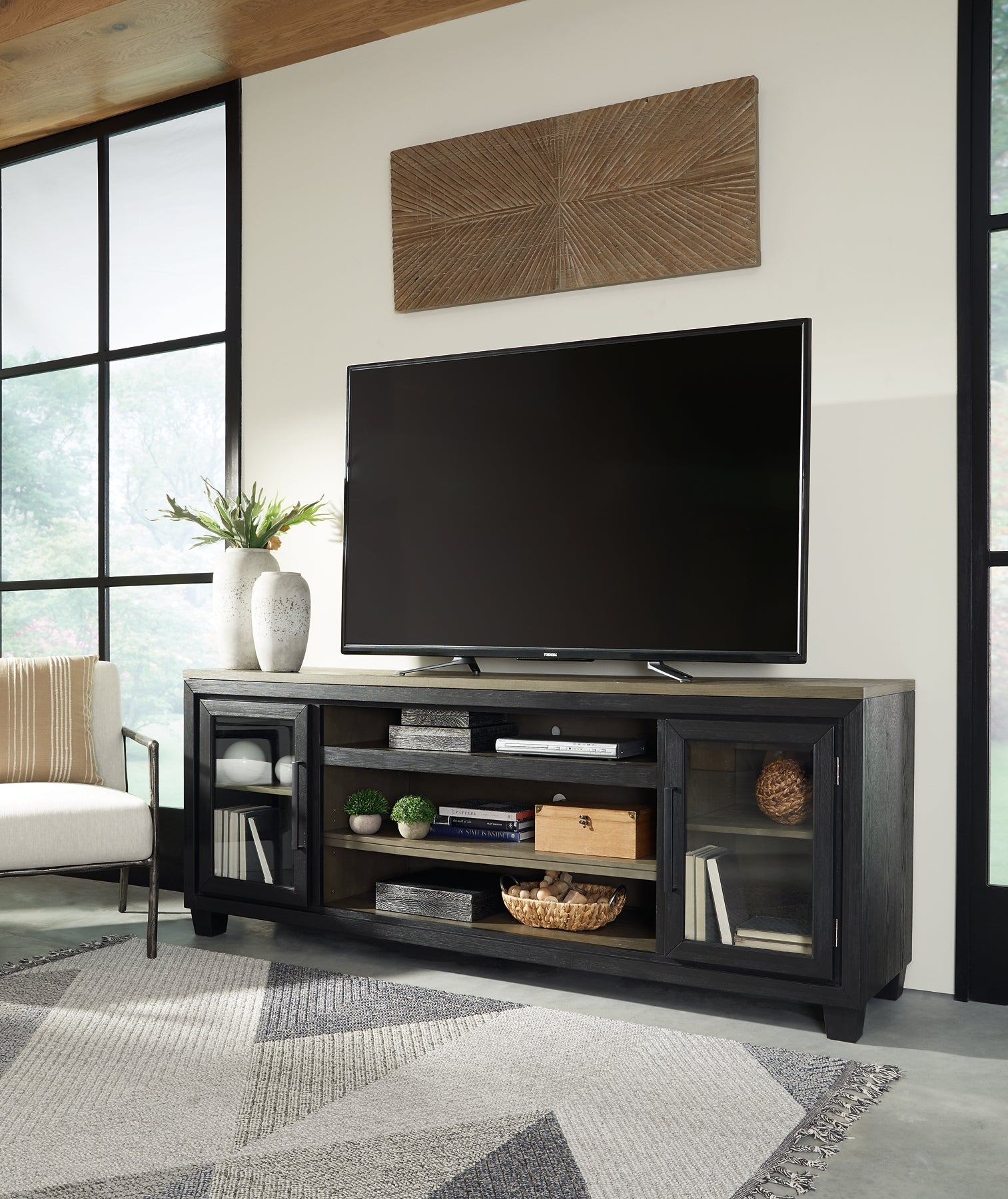Xl tv stand with fireplace sales