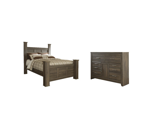Juararo Queen Poster Bed with Dresser at Towne & Country Furniture (AL) furniture, home furniture, home decor, sofa, bedding