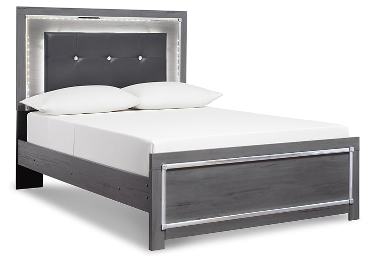 Lodanna Queen Panel Bed with Mirrored Dresser, Chest and Nightstand at Towne & Country Furniture (AL) furniture, home furniture, home decor, sofa, bedding