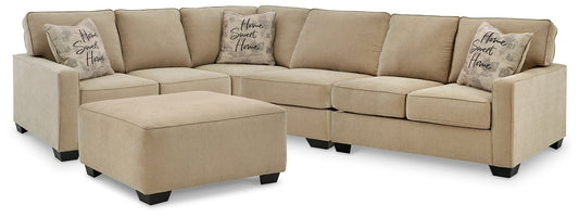 Lucina 3-Piece Sectional with Ottoman at Towne & Country Furniture (AL) furniture, home furniture, home decor, sofa, bedding