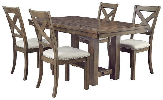 Moriville Dining Table and 4 Chairs at Towne & Country Furniture (AL) furniture, home furniture, home decor, sofa, bedding