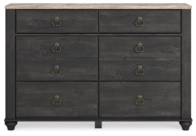Nanforth Six Drawer Dresser at Towne & Country Furniture (AL) furniture, home furniture, home decor, sofa, bedding