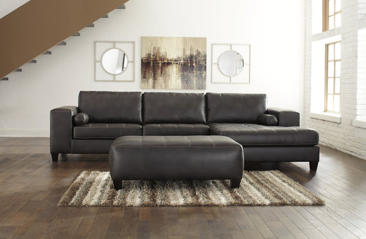 Nokomis 2-Piece Sectional with Ottoman at Towne & Country Furniture (AL) furniture, home furniture, home decor, sofa, bedding
