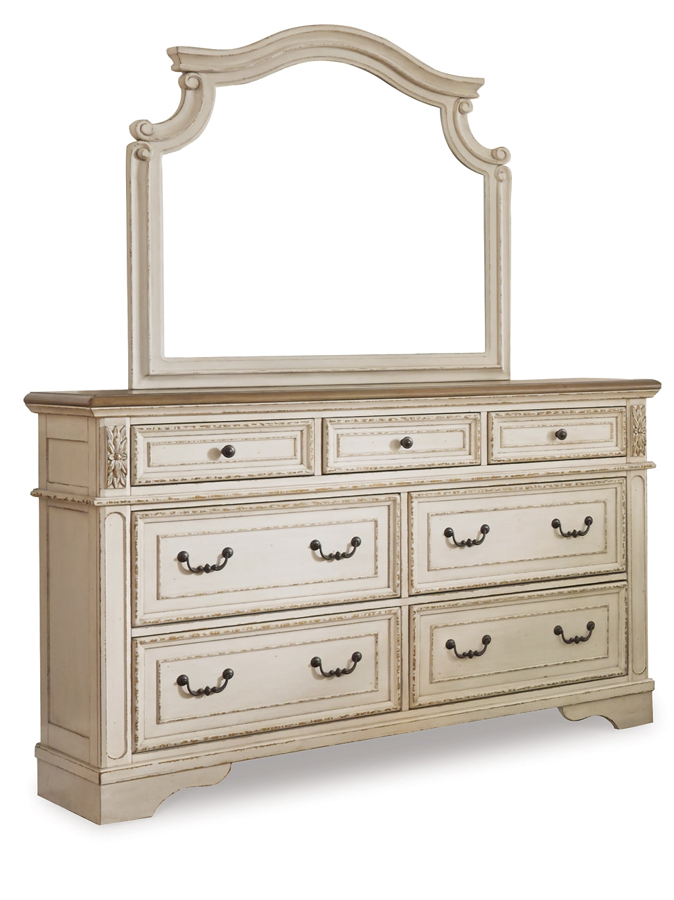 Realyn Queen Upholstered Bed with Mirrored Dresser at Towne & Country Furniture (AL) furniture, home furniture, home decor, sofa, bedding
