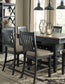 Tyler Creek Counter Height Dining Table and 4 Barstools at Towne & Country Furniture (AL) furniture, home furniture, home decor, sofa, bedding