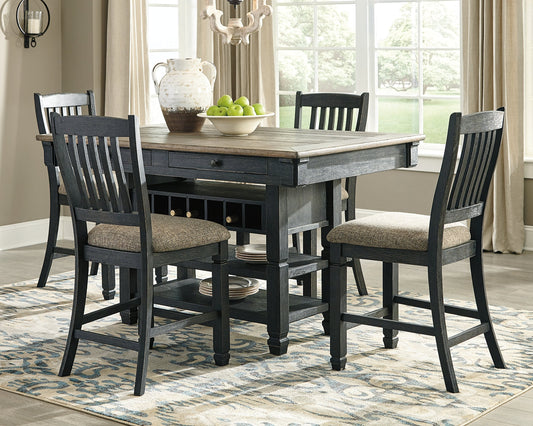 Tyler Creek Counter Height Dining Table and 4 Barstools at Towne & Country Furniture (AL) furniture, home furniture, home decor, sofa, bedding