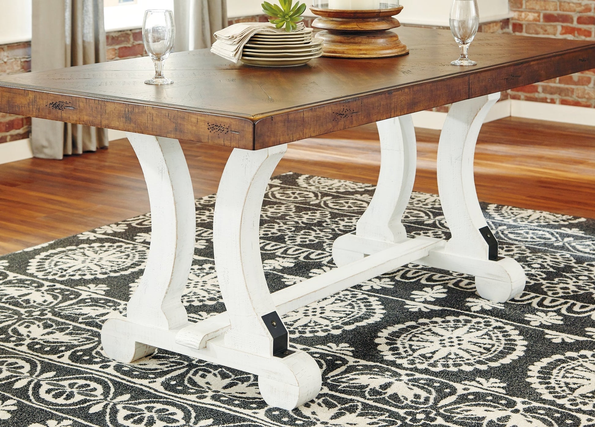 Valebeck Dining Table and 6 Chairs at Towne & Country Furniture (AL) furniture, home furniture, home decor, sofa, bedding