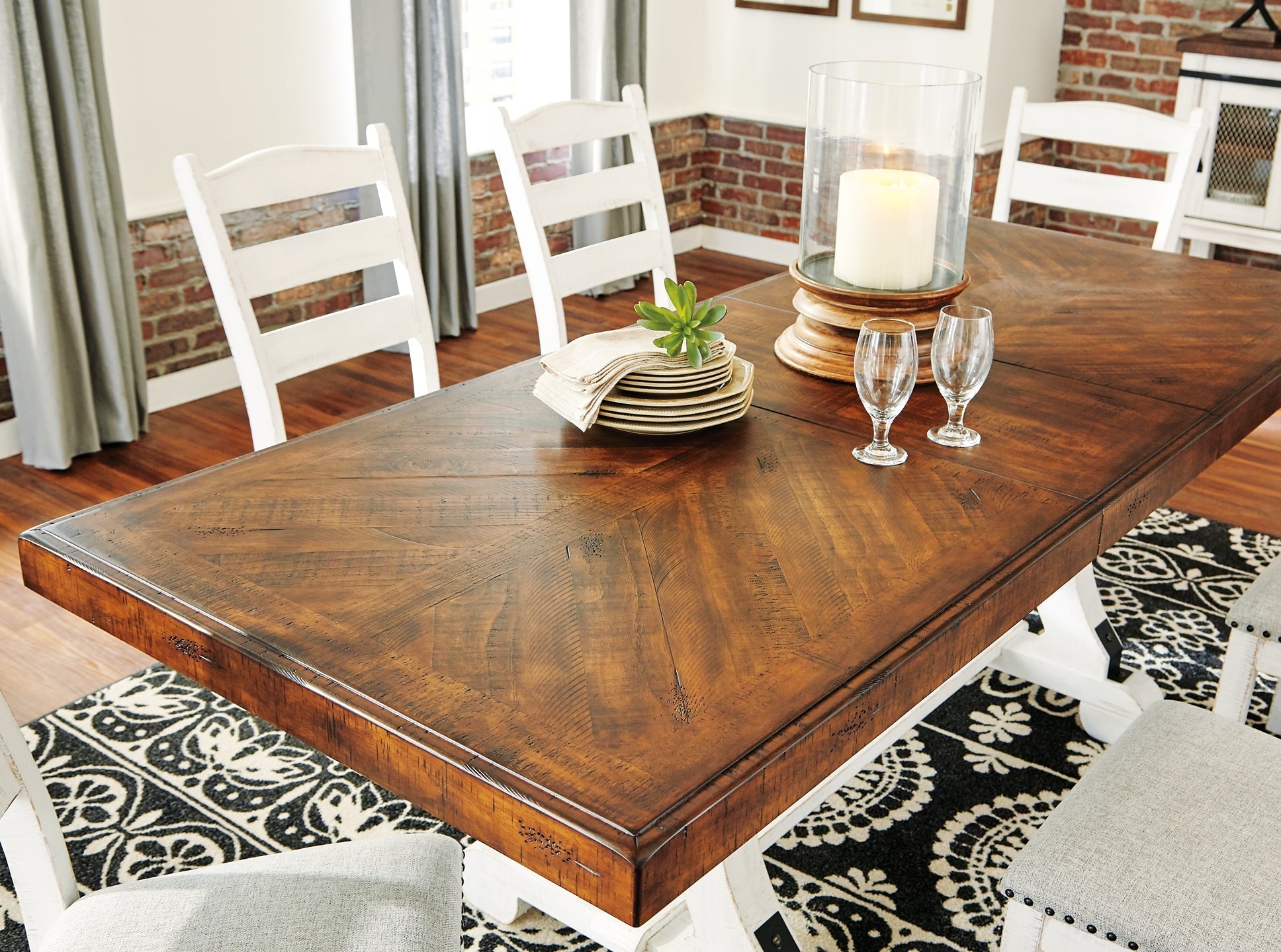 Valebeck Dining Table and 6 Chairs at Towne & Country Furniture (AL) furniture, home furniture, home decor, sofa, bedding