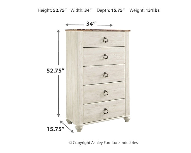 Willowton  Panel Bed With Mirrored Dresser, Chest And Nightstand at Towne & Country Furniture (AL) furniture, home furniture, home decor, sofa, bedding