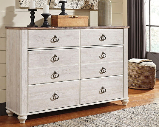 Willowton Six Drawer Dresser at Towne & Country Furniture (AL) furniture, home furniture, home decor, sofa, bedding