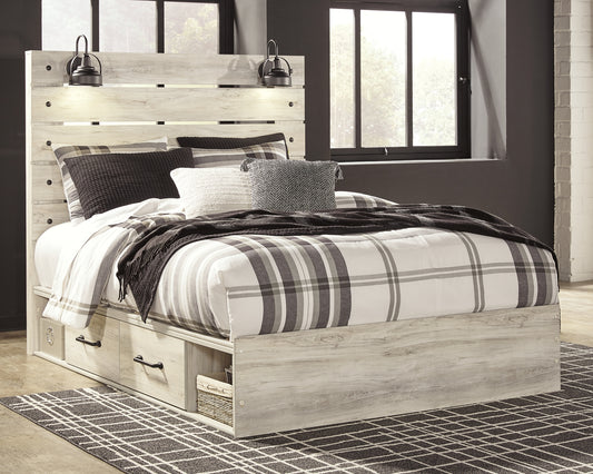 Cambeck Panel Bed With 4 Storage Drawers
