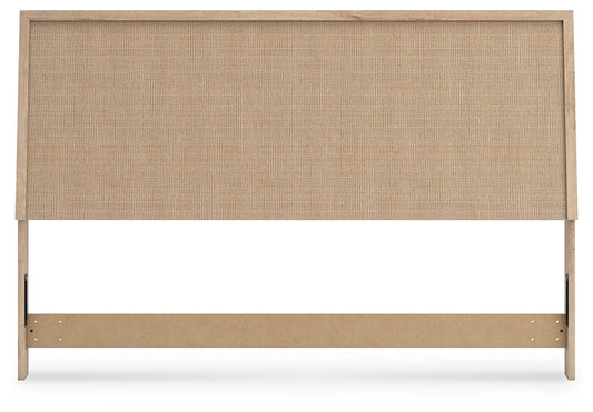 Cielden King Panel Headboard with Mirrored Dresser