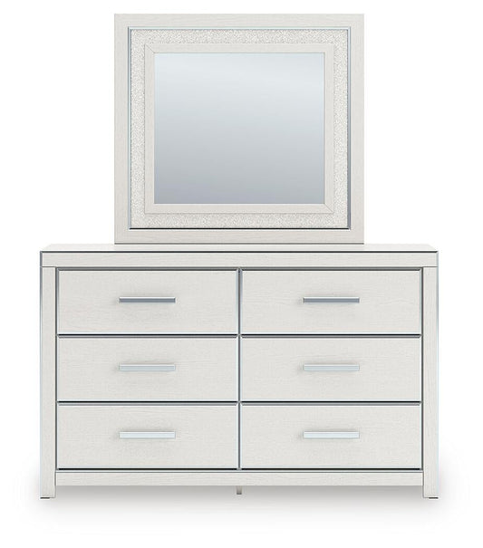 Birmonton King Upholstered Panel Bed, Dresser, Mirror, Chest and Nightstand