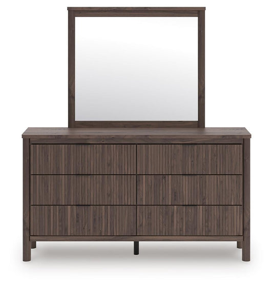 Cadmori King Panel Platform Bed, Dresser and Mirror