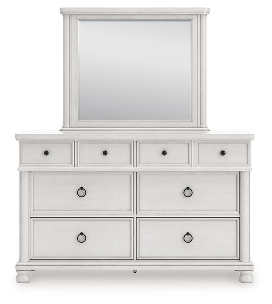 Chadworth California King Poster Bed, Dresser and Mirror
