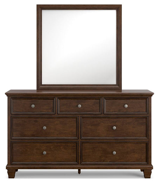 Danabrin California King Panel Storage Bed, Dresser, Mirror and Nightstand